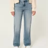 High-Rise Medium Wash Straight Jeans,High-Rise Medium Wash Straight Jeans