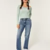 High-Rise Medium Wash Straight Jeans,High-Rise Medium Wash Straight Jeans