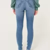 High-Rise Medium Wash Super Skinny Jeans,High-Rise Medium Wash Super Skinny Jeans