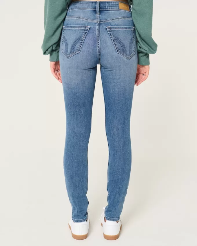 High-Rise Medium Wash Super Skinny Jeans,High-Rise Medium Wash Super Skinny Jeans
