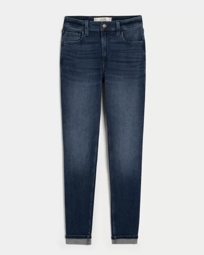High-Rise Medium Wash Super Skinny Jeans,High-Rise Medium Wash Super Skinny Jeans