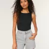 High-Rise Relaxed Denim Shorts 5″,High-Rise Relaxed Denim Shorts 5″