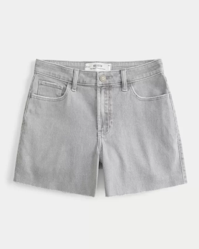 High-Rise Relaxed Denim Shorts 5″,High-Rise Relaxed Denim Shorts 5″