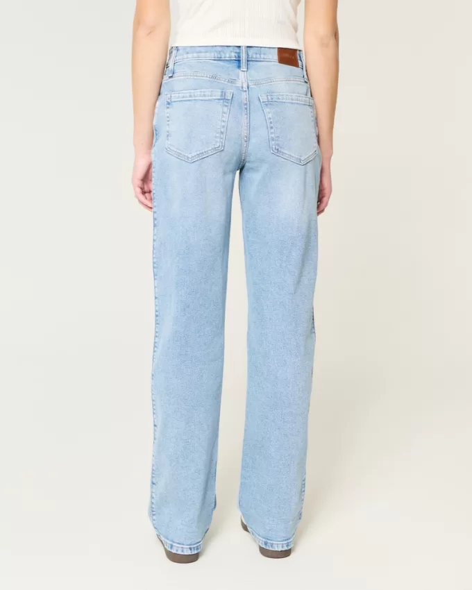 High-Rise Ripped Medium Wash Dad Jeans,High-Rise Ripped Medium Wash Dad Jeans