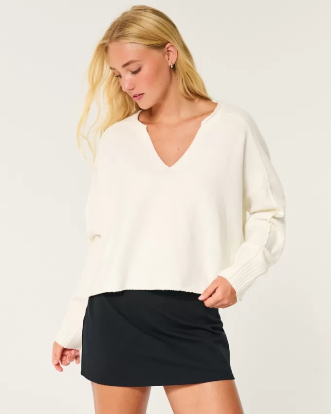 Hollister Comfy Cloud Boxy Notch-Neck Sweater,Hollister Comfy Cloud Boxy Notch-Neck Sweater Hollister Comfy Cloud Boxy Notch-Neck Sweater,Hollister Comfy Cloud Boxy Notch-Neck Sweater
