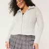 Hollister Comfy Cloud Zip-Up Cable-Knit Sweater,Hollister Comfy Cloud Zip-Up Cable-Knit Sweater