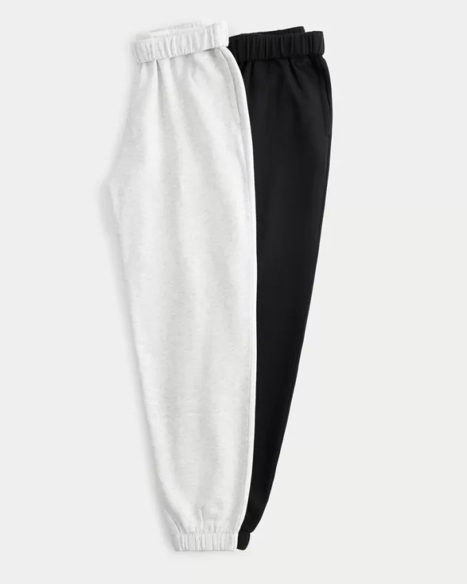 Hollister Feel Good Fleece Adjustable Rise Dad Jogger 2-Pack,Hollister Feel Good Fleece Adjustable Rise Dad Jogger 2-Pack