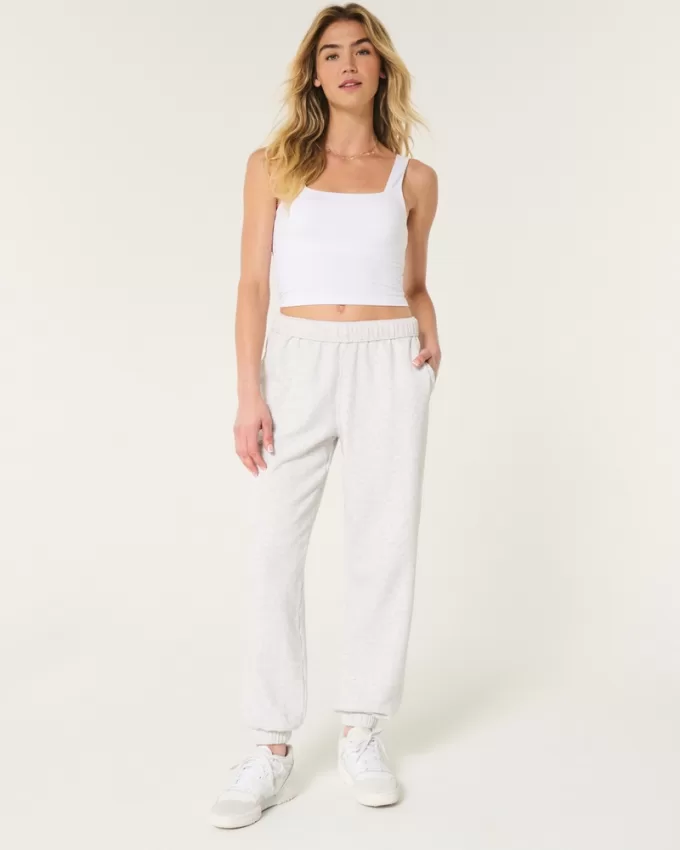 Hollister Feel Good Fleece Dad Joggers,Hollister Feel Good Fleece Dad Joggers