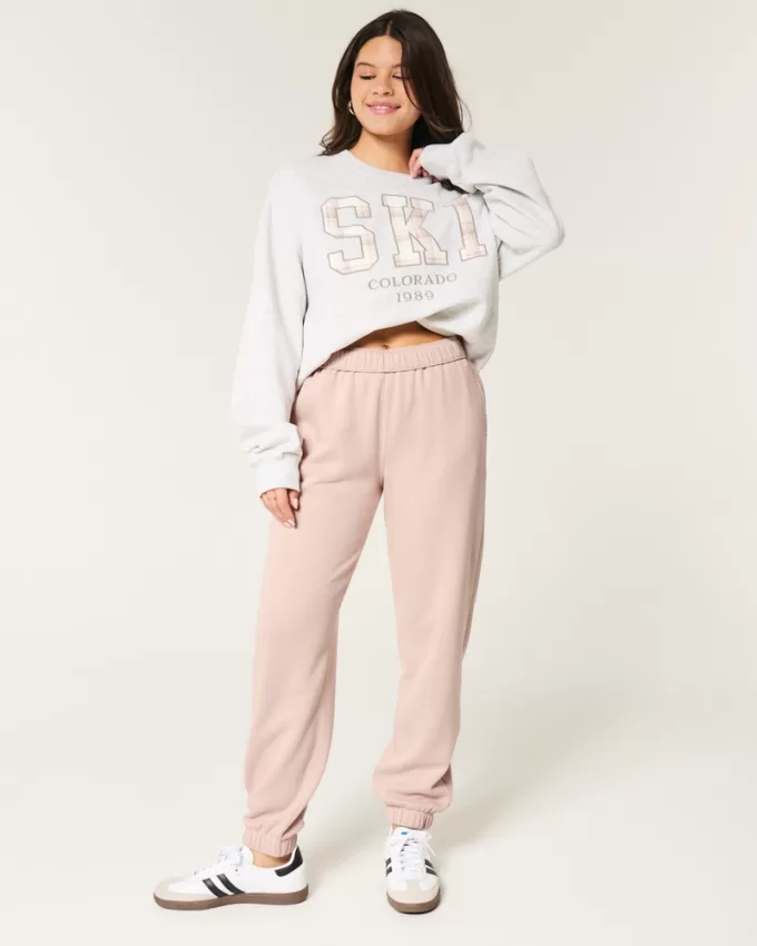 Hollister Feel Good Fleece Dad Joggers,Hollister Feel Good Fleece Dad Joggers