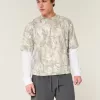 Hollister Feel Good Fleece Mid-Thigh Loose Shorts,Hollister Feel Good Fleece Mid-Thigh Loose Shorts