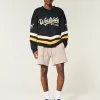 Hollister Feel Good Fleece Mid-Thigh Loose Shorts,Hollister Feel Good Fleece Mid-Thigh Loose Shorts