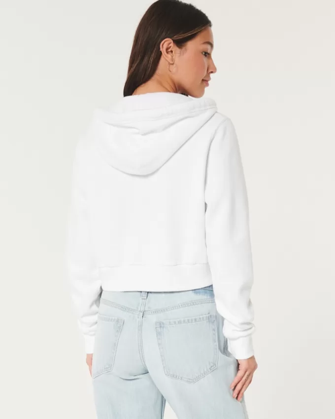 Hollister Feel Good Fleece Mini Zip-Up Hoodie,Hollister Feel Good Fleece Mini Zip-Up Hoodie