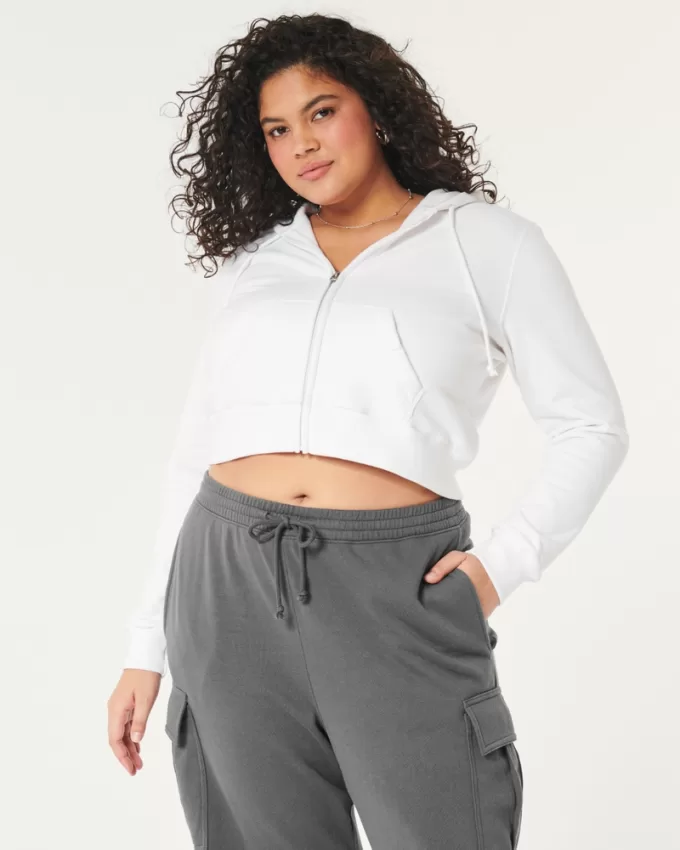 Hollister Feel Good Fleece Mini Zip-Up Hoodie,Hollister Feel Good Fleece Mini Zip-Up Hoodie