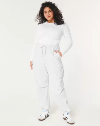 Hollister Feel Good Fleece Parachute Cargo Pants,Hollister Feel Good Fleece Parachute Cargo Pants