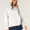 Hollister Feel Good Fleece Ski New York Graphic Oversized Hoodie,Hollister Feel Good Fleece Ski New York Graphic Oversized Hoodie