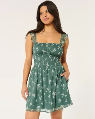 Hollister Saidie Chiffon Flutter Sleeve Mini Dress,Hollister Saidie Chiffon Flutter Sleeve Mini Dress