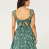 Hollister Saidie Chiffon Flutter Sleeve Mini Dress,Hollister Saidie Chiffon Flutter Sleeve Mini Dress