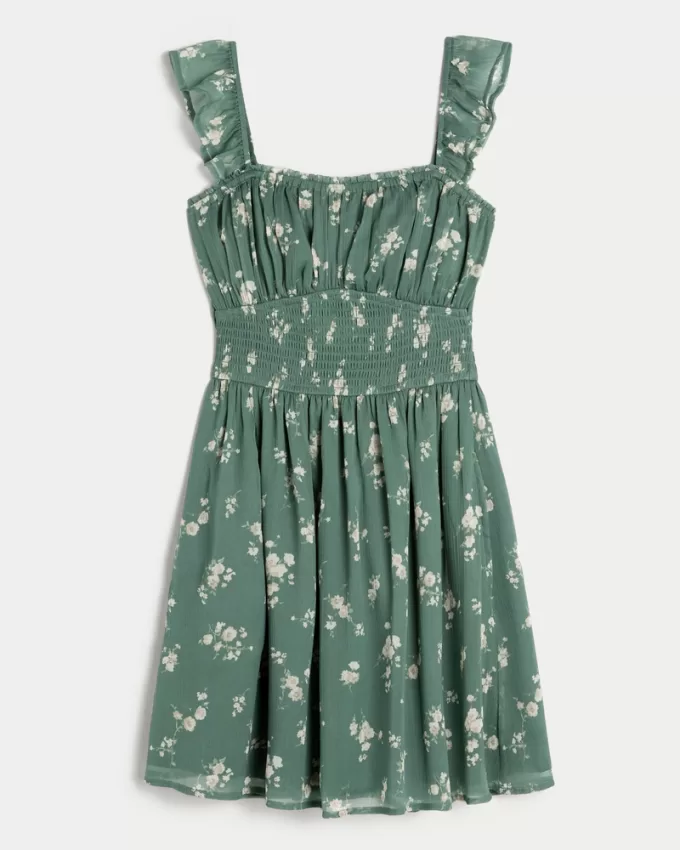 Hollister Saidie Chiffon Flutter Sleeve Mini Dress,Hollister Saidie Chiffon Flutter Sleeve Mini Dress