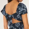 Hollister Saidie Short-Sleeve Tie-Back Midi Dress,Hollister Saidie Short-Sleeve Tie-Back Midi Dress