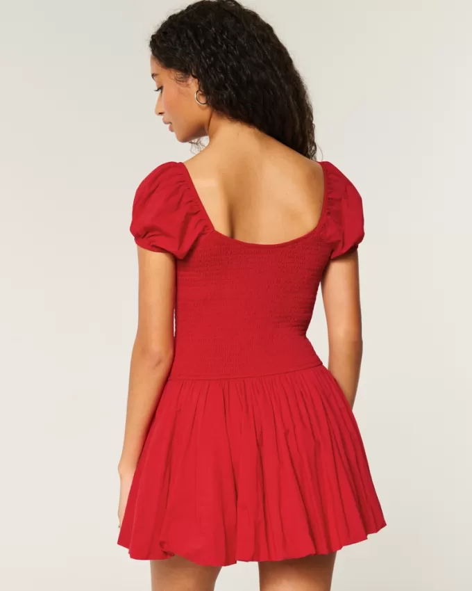 Hollister Sofia Drop-Waist Bubble Skort Dress,Hollister Sofia Drop-Waist Bubble Skort Dress