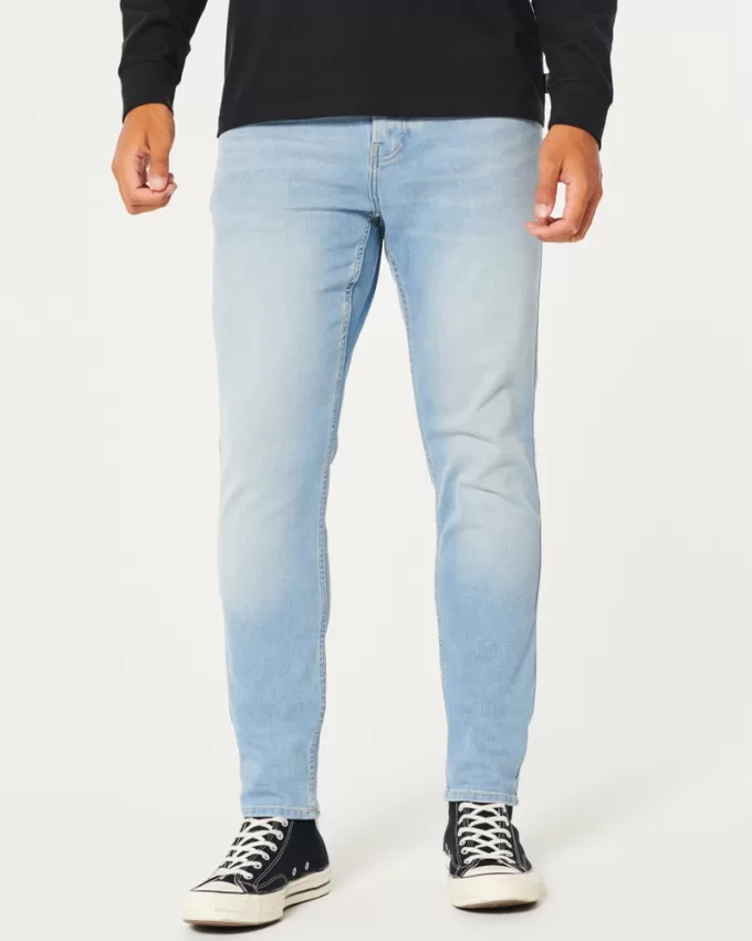 Light Wash Athletic Skinny Jeans,Light Wash Athletic Skinny Jeans