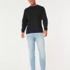 Light Wash Athletic Skinny Jeans,Light Wash Athletic Skinny Jeans