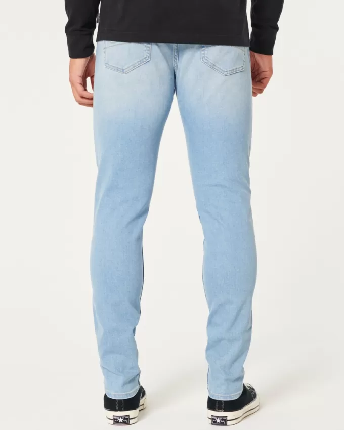 Light Wash Athletic Skinny Jeans,Light Wash Athletic Skinny Jeans