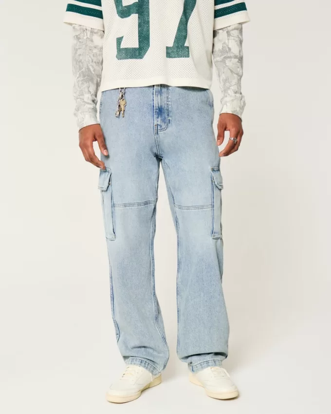 Light Wash Baggy Cargo Jeans,Light Wash Baggy Cargo Jeans Light Wash Baggy Cargo Jeans,Light Wash Baggy Cargo Jeans