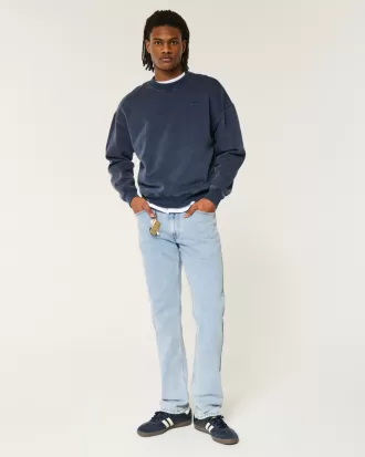 Light Wash Slim Straight Jeans,Light Wash Slim Straight Jeans