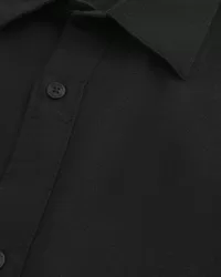 Linen-Blend Button-Through Shirt,Linen-Blend Button-Through Shirt