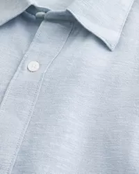 Linen-Blend Button-Through Shirt,Linen-Blend Button-Through Shirt