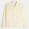 Linen-Blend Button-Through Shirt,Linen-Blend Button-Through Shirt