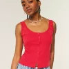 Linen Blend Button-Through Top,Linen Blend Button-Through Top