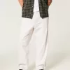 Linen-Blend Flex-Waist Baggy Pants,Linen-Blend Flex-Waist Baggy Pants