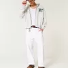 Linen-Blend Flex-Waist Baggy Pants,Linen-Blend Flex-Waist Baggy Pants