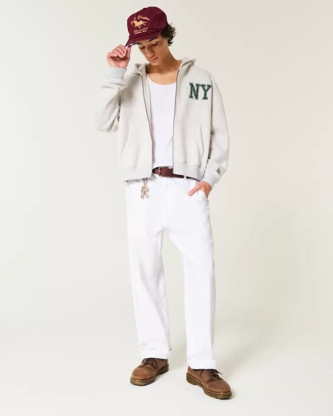 Linen-Blend Flex-Waist Baggy Pants,Linen-Blend Flex-Waist Baggy Pants