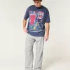 Linen-Blend Flex-Waist Baggy Pants,Linen-Blend Flex-Waist Baggy Pants