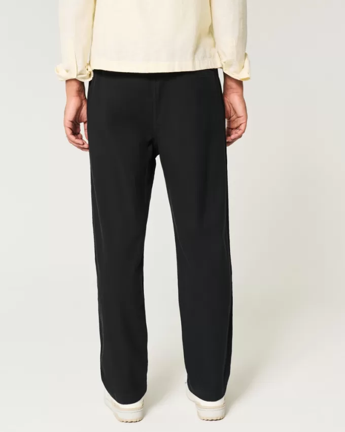 Linen-Blend Loose Pull-On Pants,Linen-Blend Loose Pull-On Pants