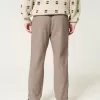 Linen-Blend Loose Pull-On Pants,Linen-Blend Loose Pull-On Pants