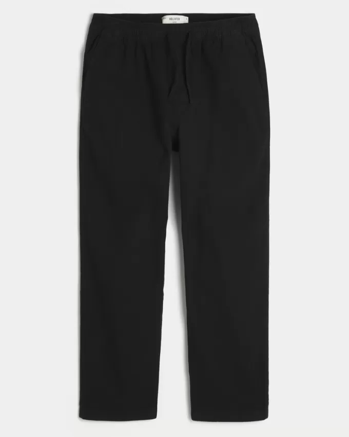 Linen-Blend Loose Pull-On Pants,Linen-Blend Loose Pull-On Pants