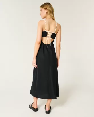 Linen-Blend Maxi Dress,Linen-Blend Maxi Dress
