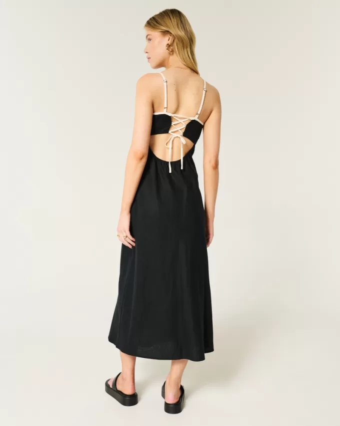 Linen-Blend Maxi Dress,Linen-Blend Maxi Dress Linen-Blend Maxi Dress,Linen-Blend Maxi Dress