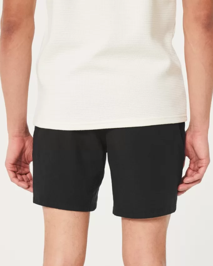 Linen-Blend Pull-On Shorts 7″,Linen-Blend Pull-On Shorts 7″