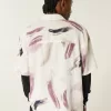 Linen-Blend Short-Sleeve Pattern Shirt,Linen-Blend Short-Sleeve Pattern Shirt