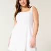 Linen-Blend Structured Mini Dress,Linen-Blend Structured Mini Dress Linen-Blend Structured Mini Dress,Linen-Blend Structured Mini Dress