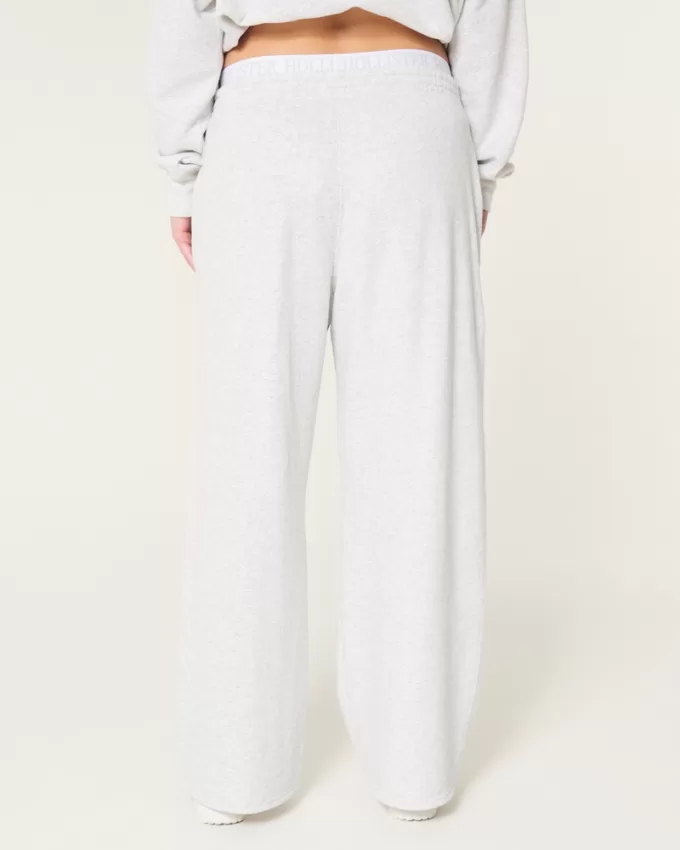 Logo Waist Fleece Wide-Leg Pants,Logo Waist Fleece Wide-Leg Pants Logo Waist Fleece Wide-Leg Pants,Logo Waist Fleece Wide-Leg Pants