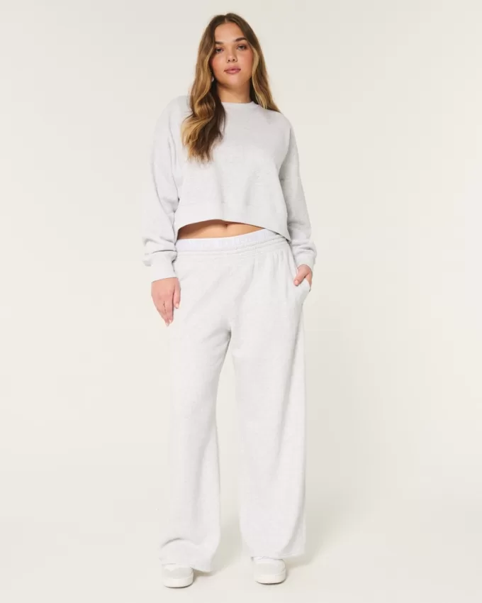 Logo Waist Fleece Wide-Leg Pants,Logo Waist Fleece Wide-Leg Pants Logo Waist Fleece Wide-Leg Pants,Logo Waist Fleece Wide-Leg Pants