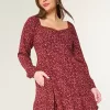 Long-Sleeve Cinch Bust Mini Dress,Long-Sleeve Cinch Bust Mini Dress