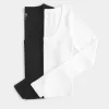 Long-Sleeve Longer-Length Scoop Baby Tee 2-Pack,Long-Sleeve Longer-Length Scoop Baby Tee 2-Pack