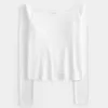 Long-Sleeve Off-the-Shoulder Top,Long-Sleeve Off-the-Shoulder Top